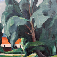 'Boats on a Pond' by Charles Kvapil (circa 1930s)