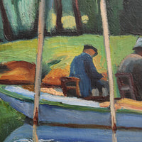 'Boats on a Pond' by Charles Kvapil (circa 1930s)