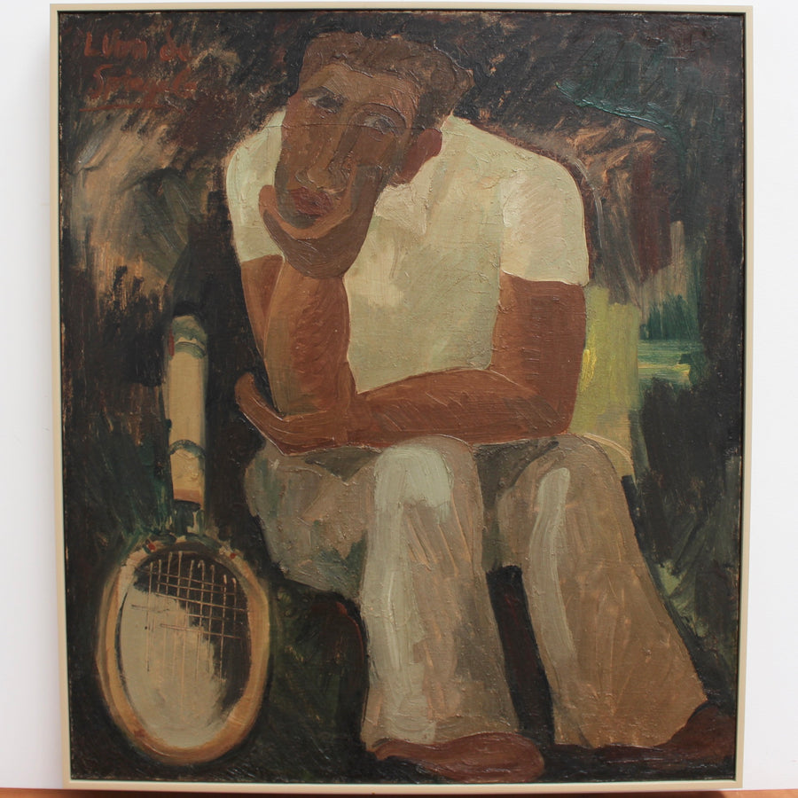 'The Tennis Player' by Louis Van de Spiegele (circa 1930s)