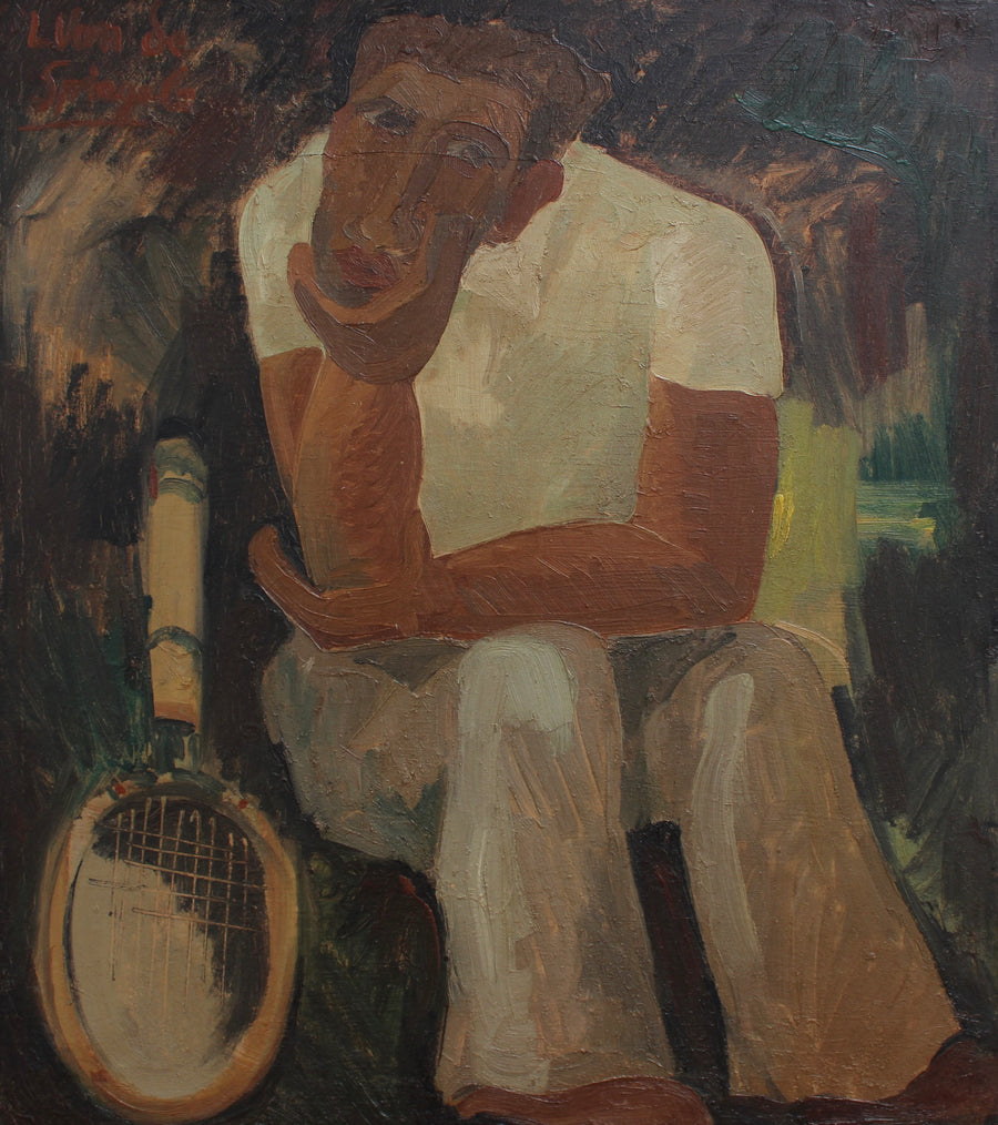'The Tennis Player' by Louis Van de Spiegele (circa 1930s)