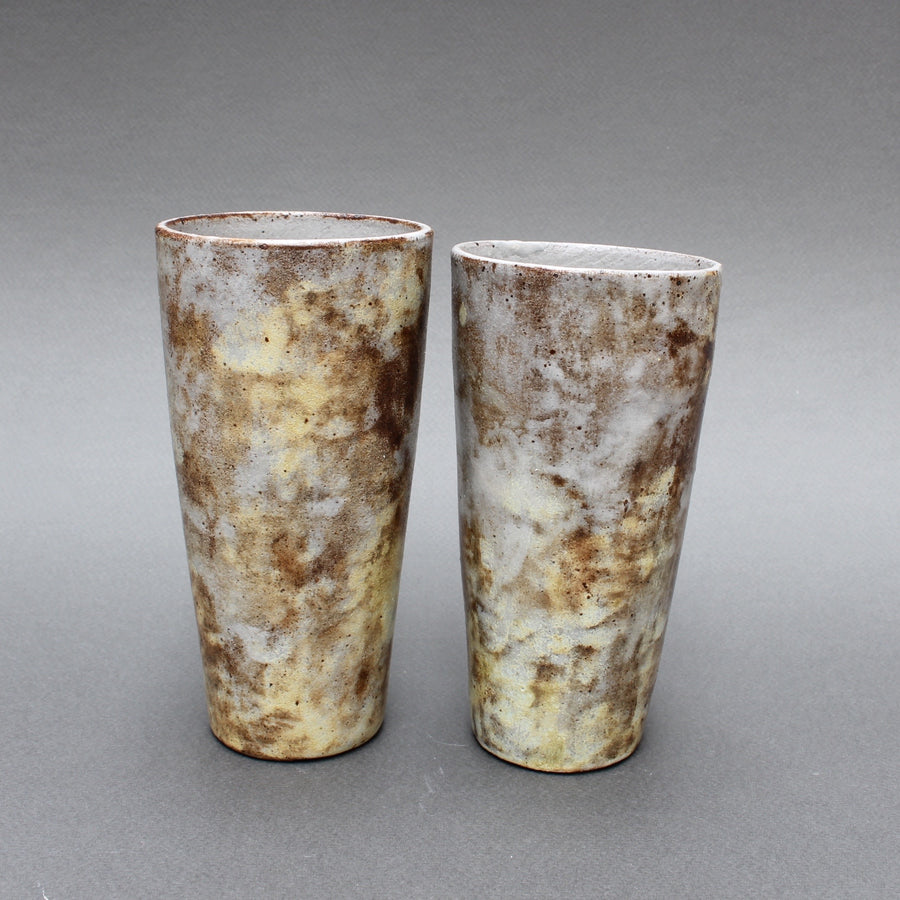 Set of Two Ceramic Vases by Alexandre Kostanda (Circa 1960s)