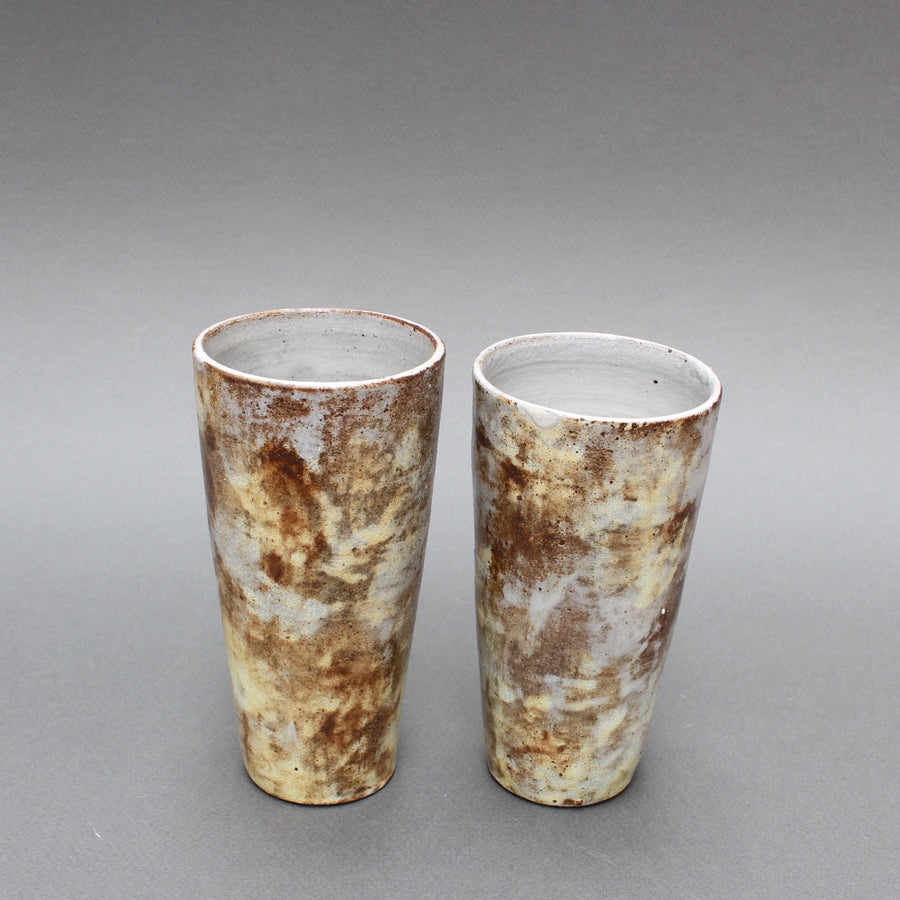 Set of Two Ceramic Vases by Alexandre Kostanda (Circa 1960s)