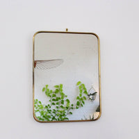 Italian Mid-Century Mirror with Brass Frame - Small (c. 1950s)