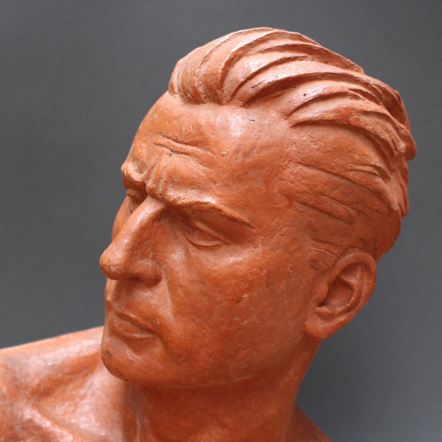 Art Deco Sculpture Bust of Man by Demétre H. Chiparus (Circa 1930s)