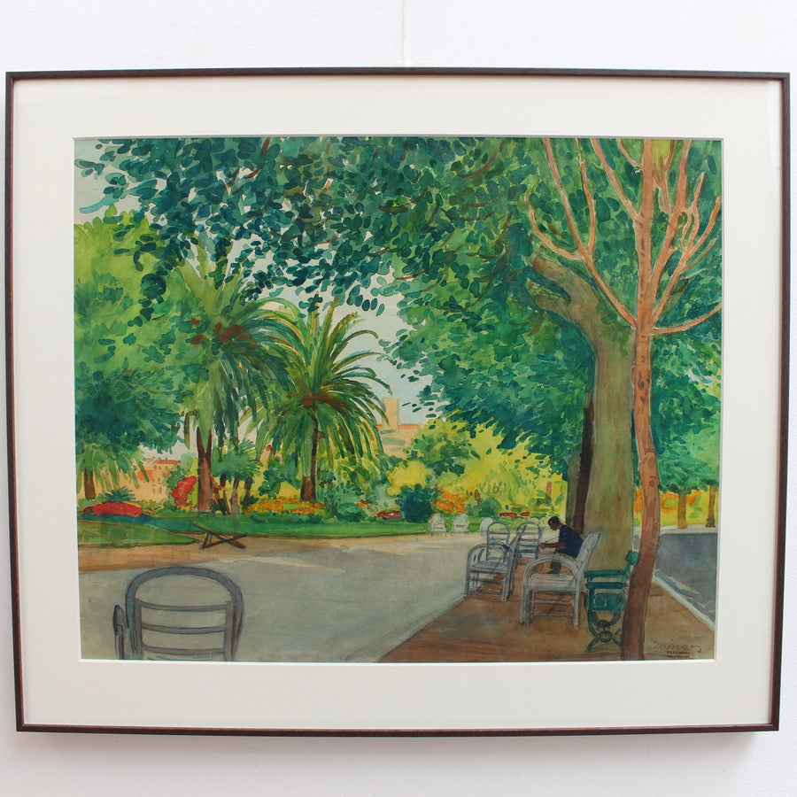 'A View of the Park in Menton' by Tony Minartz (circa 1930s)