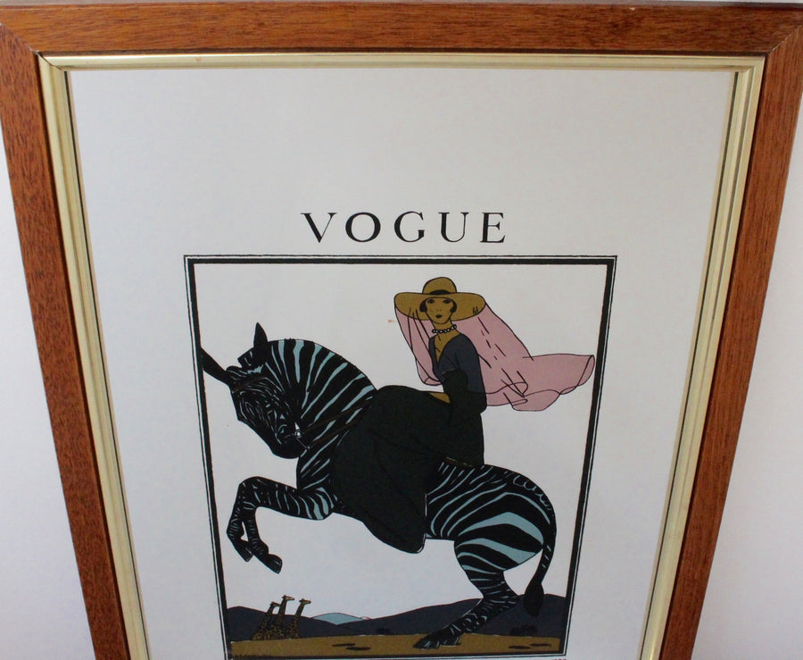 Vogue Magazine Cover Art Deco Mirror (c. 1980s)