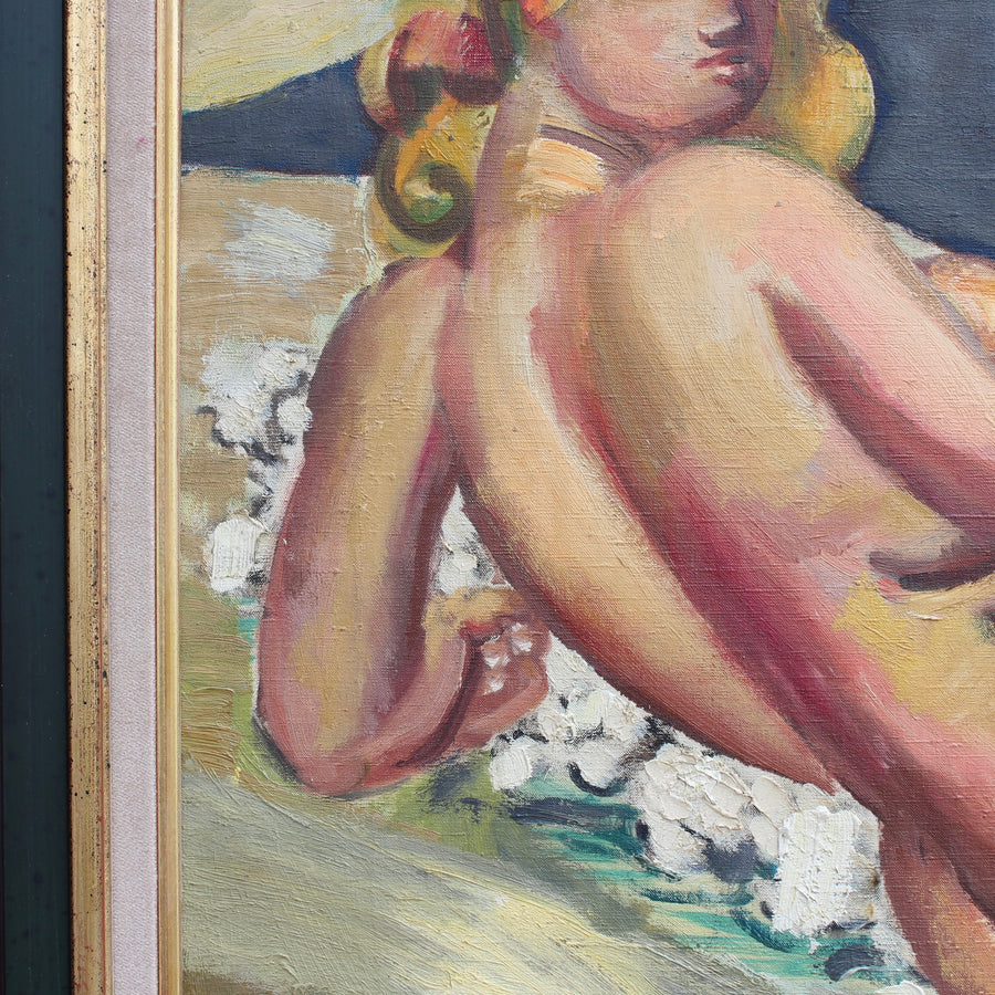 'Nude Posing on the Sofa' by Louis Latapie (circa 1940s)