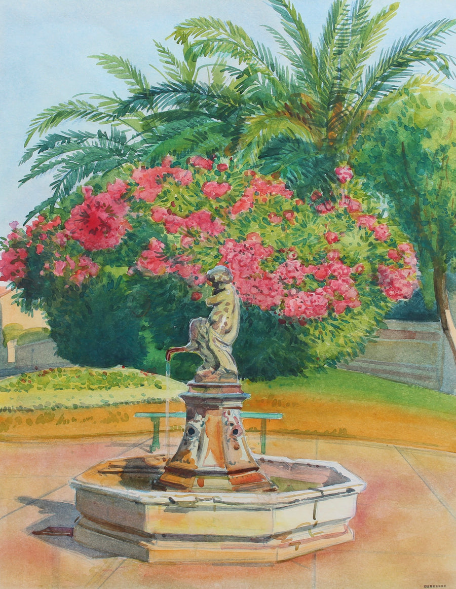'Pink Laurels in the Park - Côtes d'Azur' by Tony Minartz (circa 1930s)