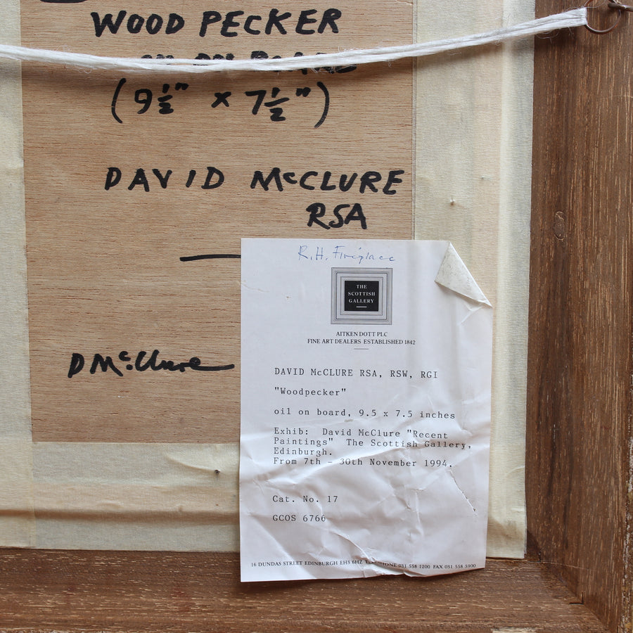 'Woodpecker' by David McClure, RSA RSW RGI (circa 1980s - 1990s)