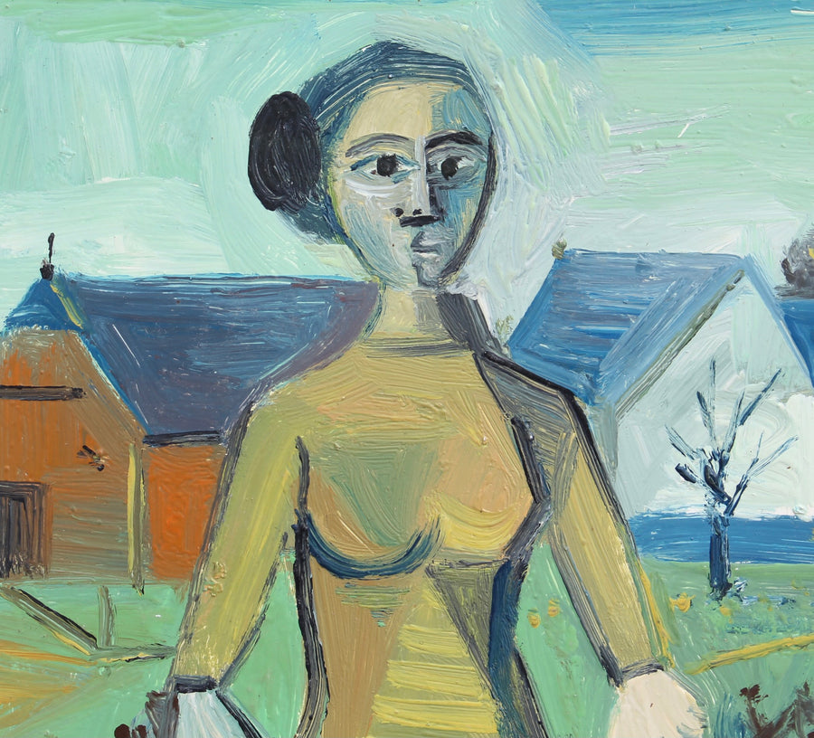 'The Woman and the Barn' by Raymond Debiève (1979)