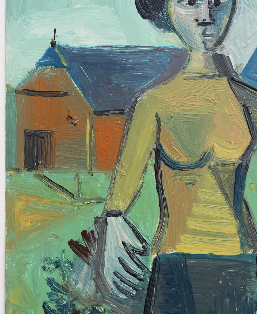 'The Woman and the Barn' by Raymond Debiève (1979)