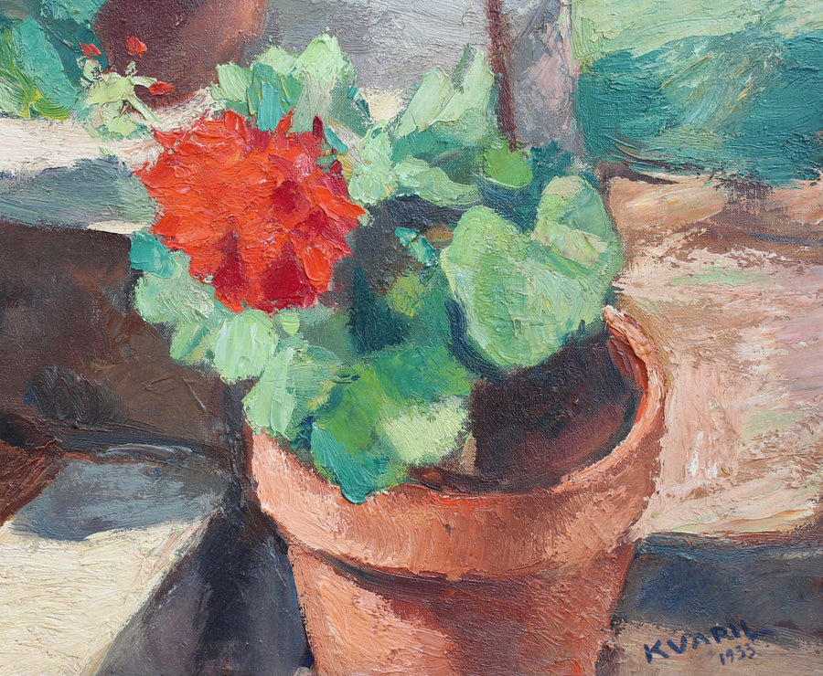 'Potted Flowers' by Charles Kvapil (1933)