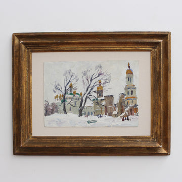 'Orthodox Christian Church in Winter' by Unknown (Circa 1970s)