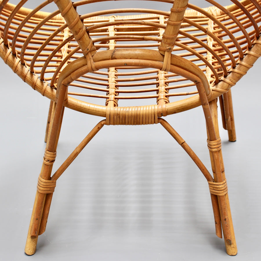 Pair of Mid-Century French Rattan Chairs (circa 1960s)