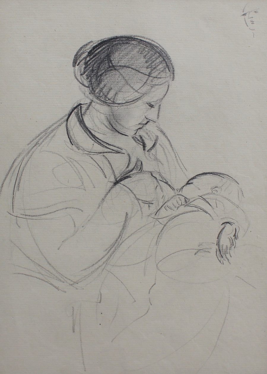 'Mother Nursing Her Baby' by Guillaume Dulac (circa 1920s)