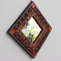 Mid-Century French Ceramic Decorative Mirror (Circa 1960s - 1970s)