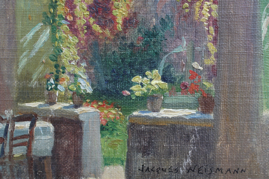 'Garden Restaurant at Lake Annecy', by Jacques Weismann (circa 1920s)