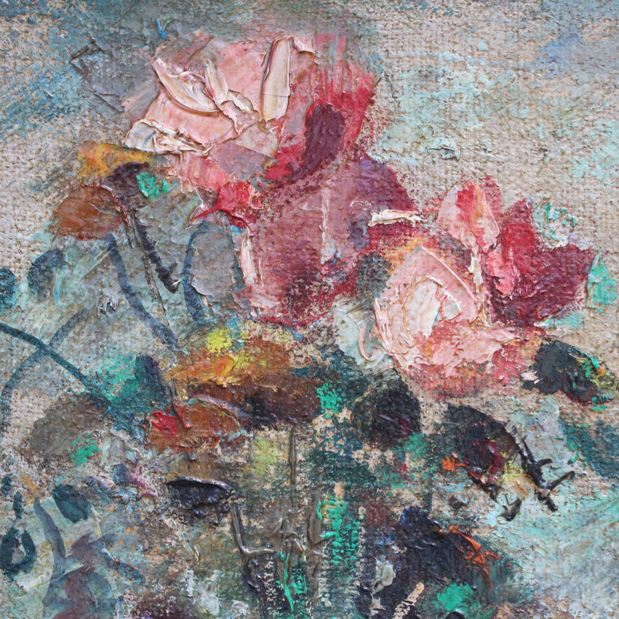 'Flower Arrangement in Vase' by Lilian E. Whitteker (1968)