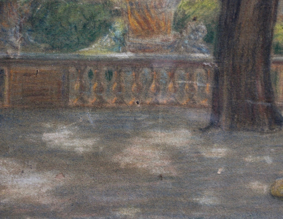 'Painter in the Jardin de Luxembourg, Paris' French School (1919)