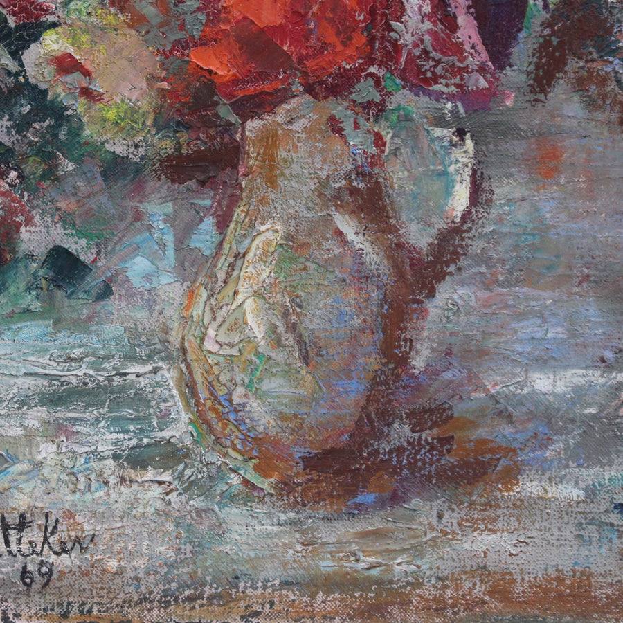 'Bouquet of Flowers in Water Jug' by Lilian E. Whitteker (1969)