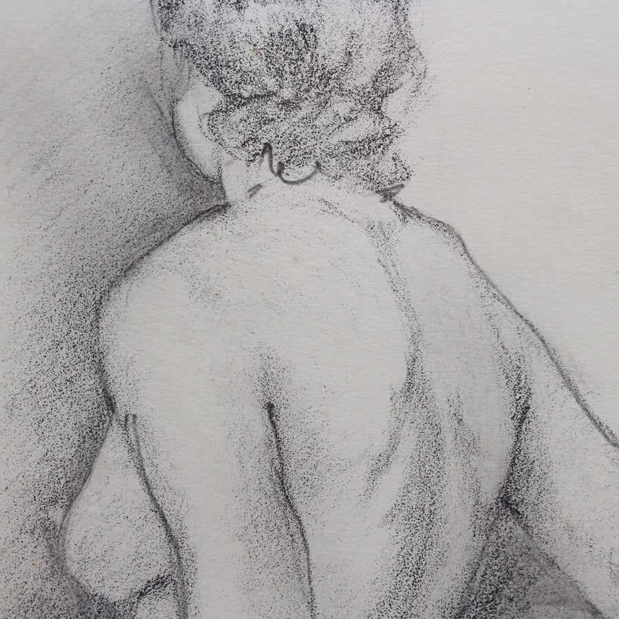 Female Nude Pencil Drawing by Bernard Sleigh, RBSA (circa 1900 - 1920)