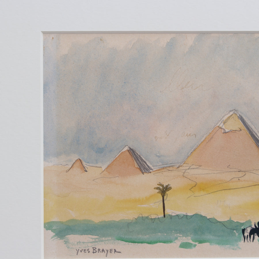 'The Pyramids of Giza' by Yves Brayer (1966)