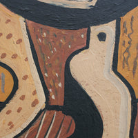 'Still Life with Guitar, Bottle and Book' by J.G. (circa 1940s - 1960s)