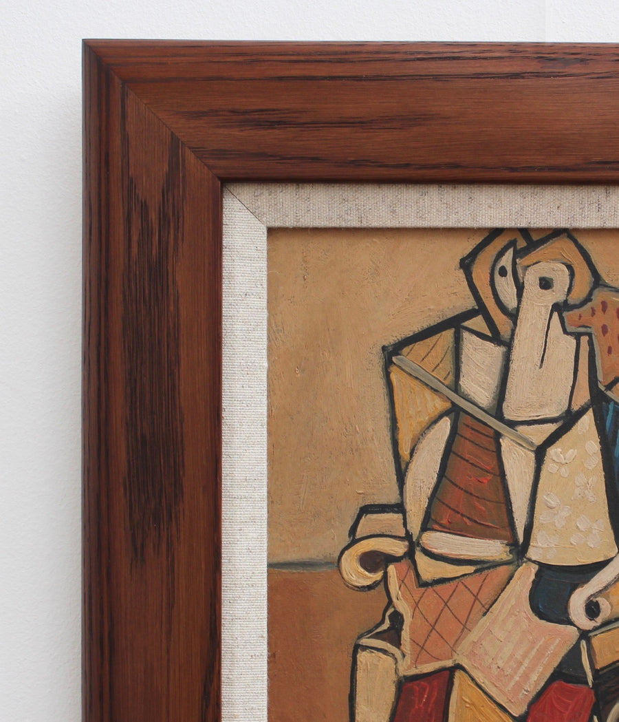 'Seated Abstract Figure' by J.G. (circa 1940s - 1960s)