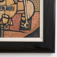 'Still Life with Guitar and Wine Glass' by J.G. (circa 1940s - 1960s)