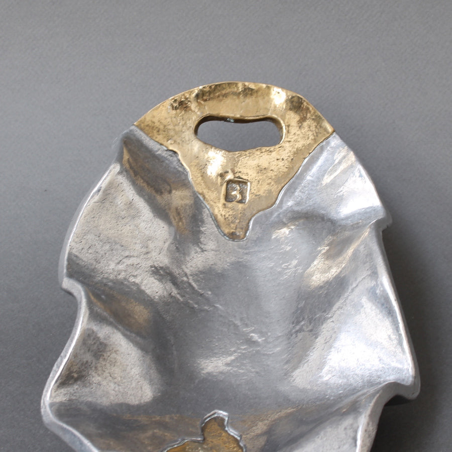 Aluminium and Brass Brutalist Style Tray (Circa 1970s)