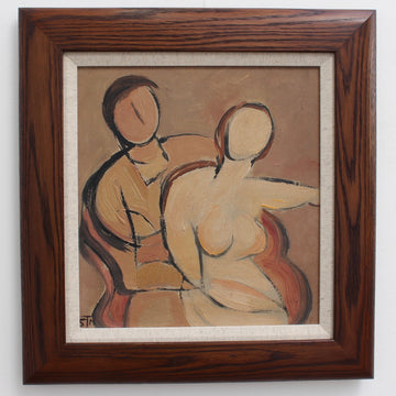 'Portrait of Seated Nudes' by STM (circa 1940s - 1960s)