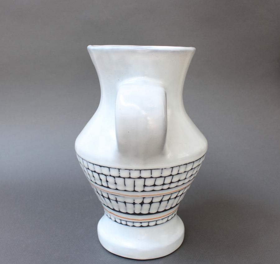 Vintage French Ceramic Vase with Handles by Roger Capron (circa 1950s)