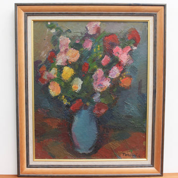 'Bouquet de Fleurs au Vase Bleu' by Louis Toncini (1982)