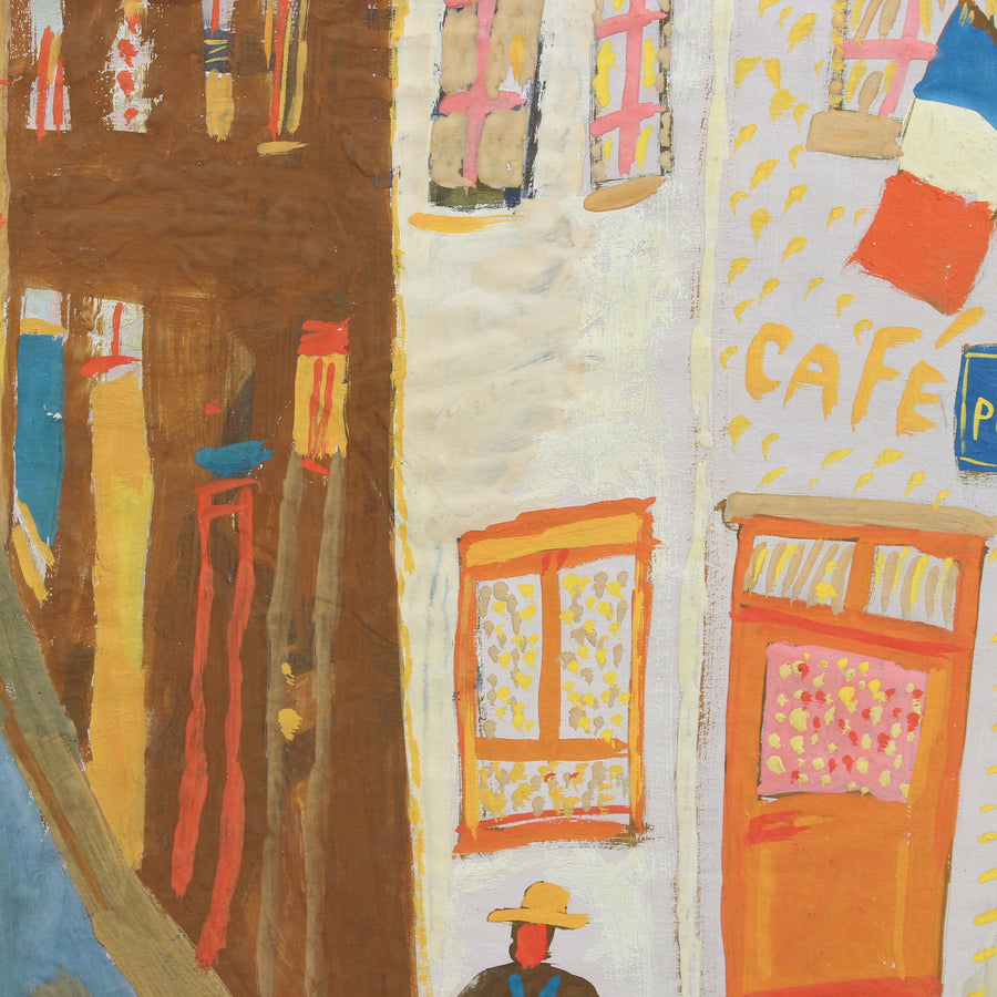'Café de la Place' by Raymond Debiève (circa 1970s)