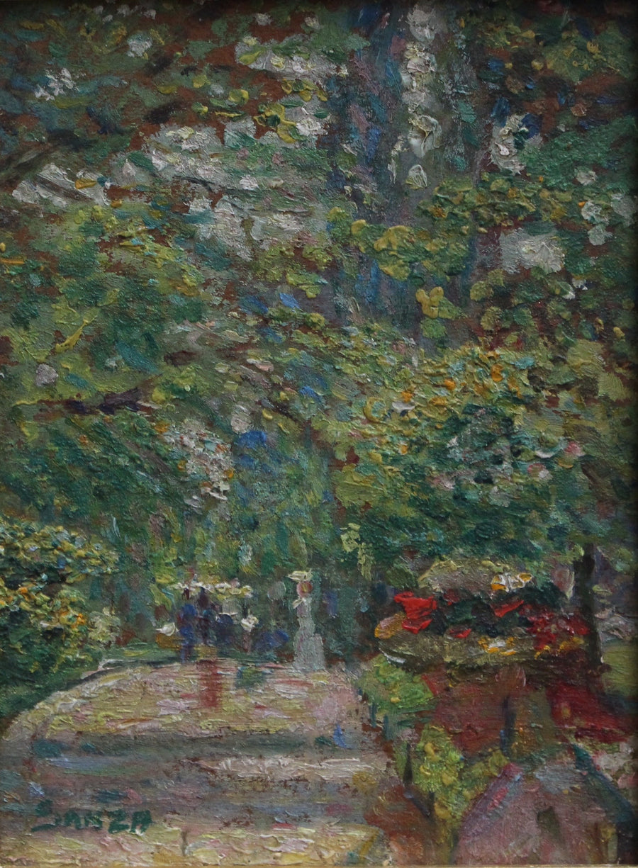 'Strollers on Verdant Path' by Sanza (c. 1890s)
