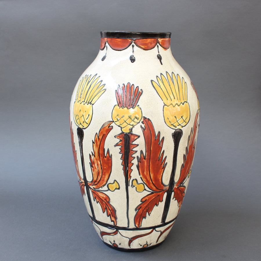 French Decorative Ceramic Vase (circa 1940s)