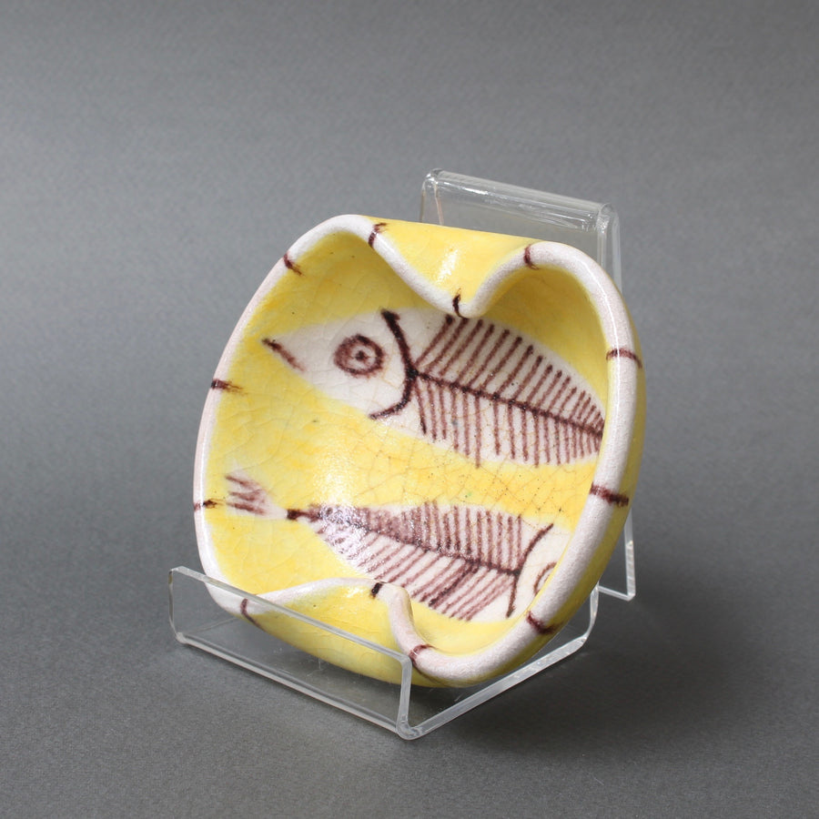 Decorative Italian Ceramic Vide-Poche by Guido Gambone (circa 1950s)