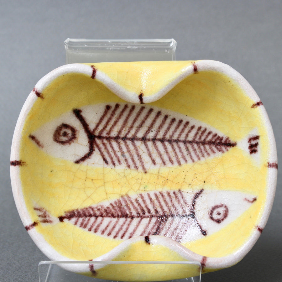 Decorative Italian Ceramic Vide-Poche by Guido Gambone (circa 1950s)