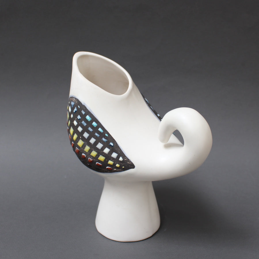 Bird Form (Coq) Ceramic Pitcher by Roger Capron (1950s)
