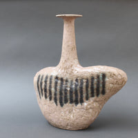 Italian Ceramic Bottle-Shaped Vase by Bruno Gambone (circa 1980s)