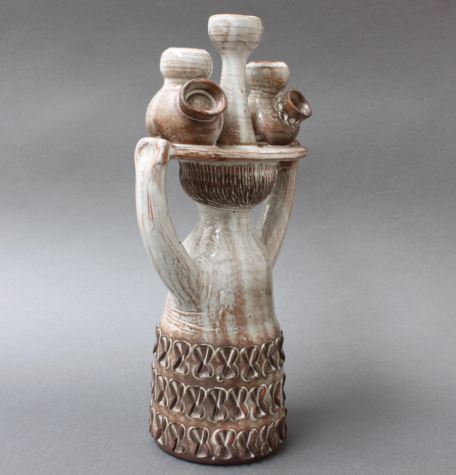 Glazed Ceramic Pottery Carrier by Jacques Pouchain / Atelier Dieulefit (circa 1960s)