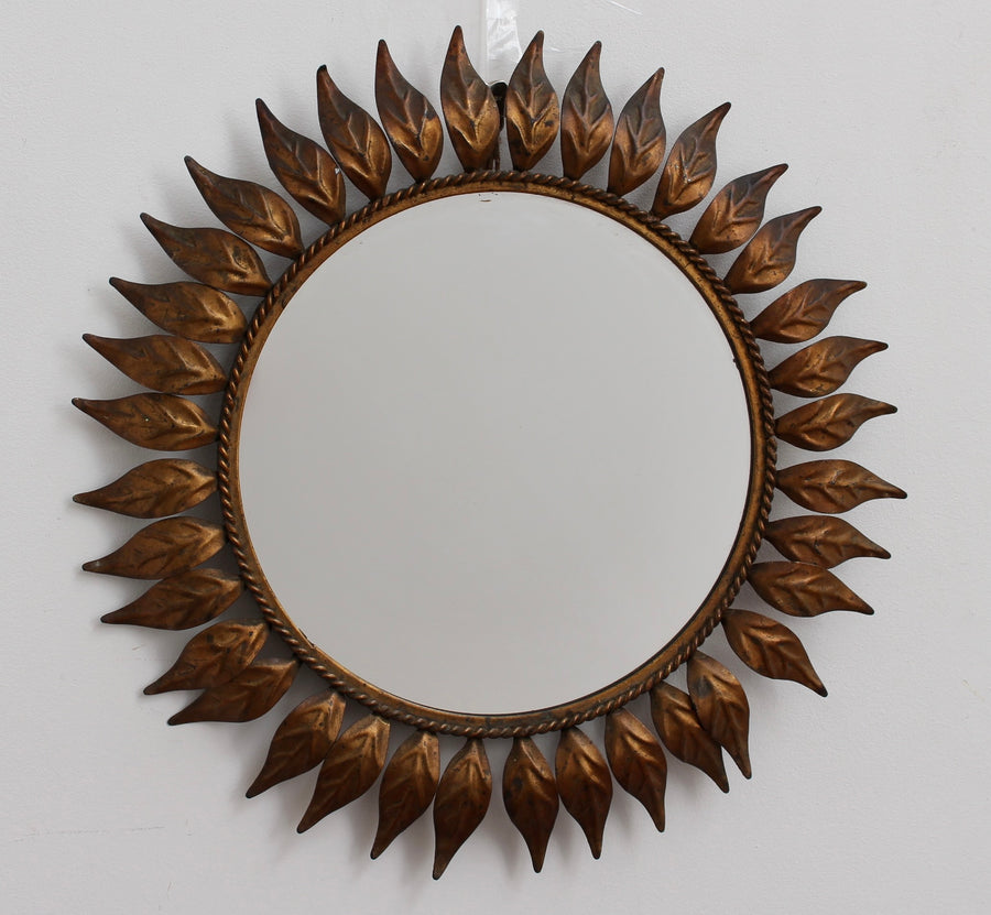 Spanish Metal Sunburst Mirror (circa 1960s)