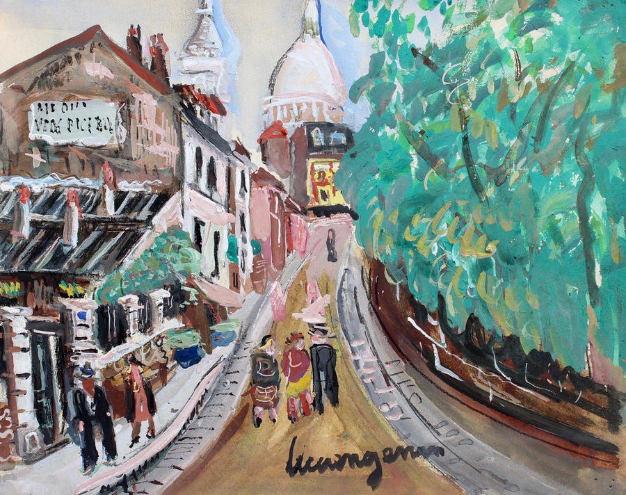 'View of Montmartre from Rue Lepic' by Lucien Génin (circa 1930s)