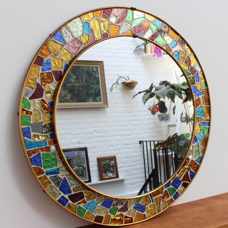 Mid-Century Spanish Mosaic Mirror (Circa 1960s)