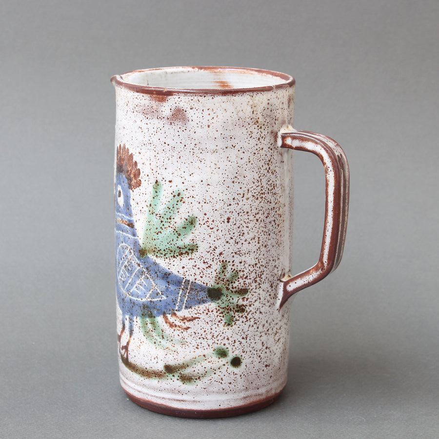 Vintage French Ceramic Pitcher by Michel Barbier (circa 1960s)