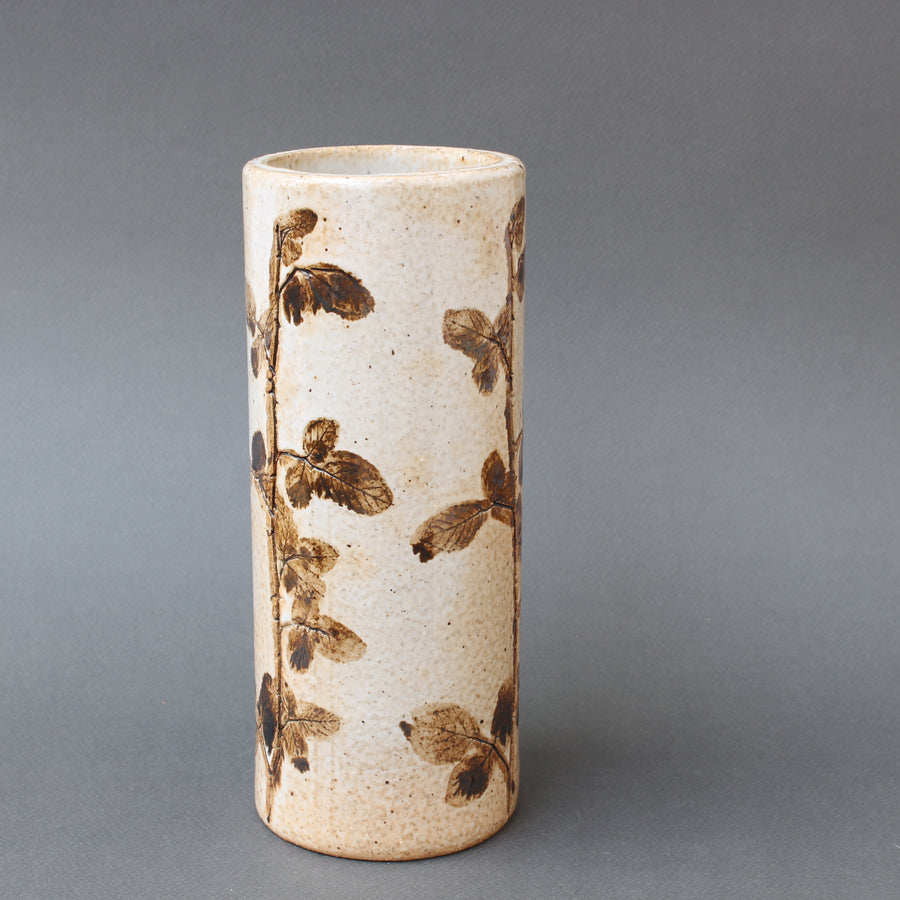 Vintage French Ceramic Vase by Raymonde Leduc (circa 1970s)