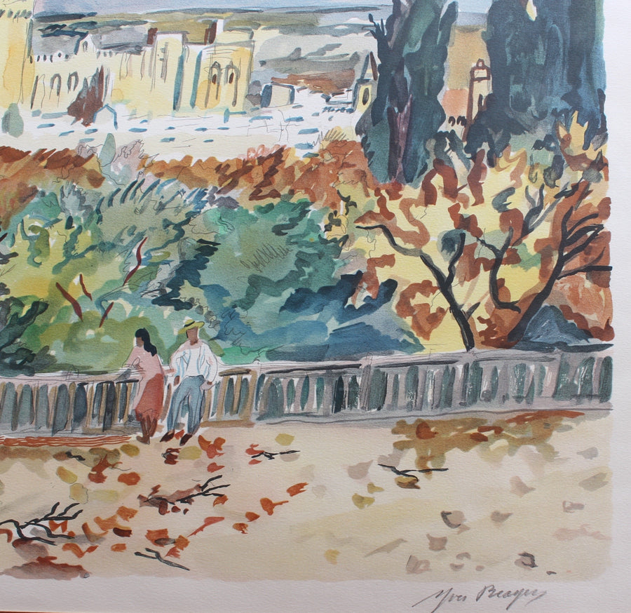 'View of Avignon' by Yves Brayer (circa 1960s)