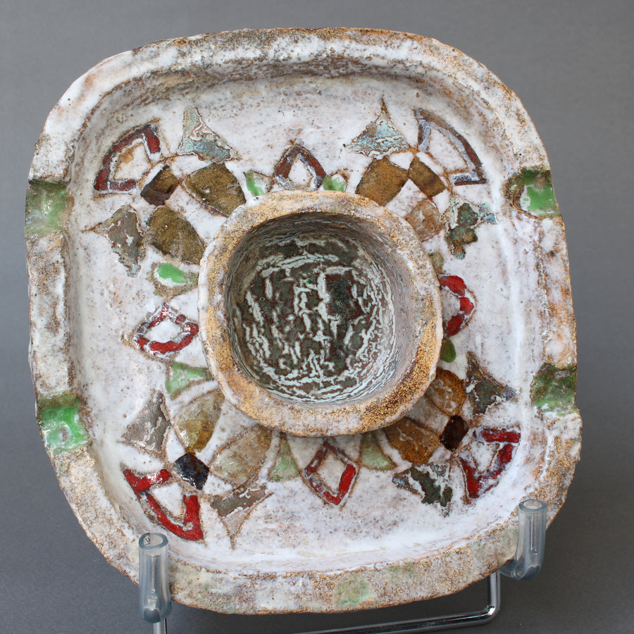 Decorative French Ceramic Ash Tray / Vide Poche by Fernande Kohler (circa 1960s)