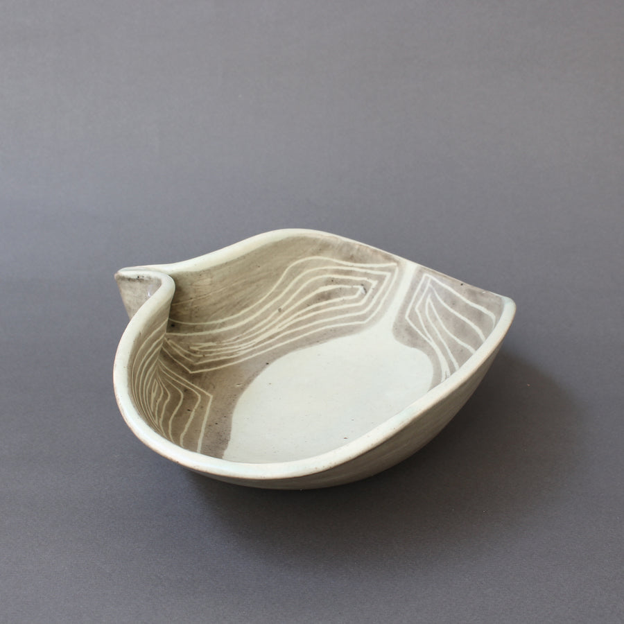 Vintage Ceramic Bowl with Pinch-Grip by Mado Jolain (circa 1960s)