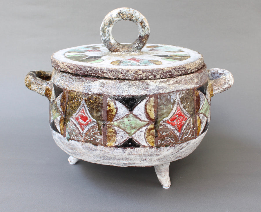 Decorative French Ceramic Tureen / Table Centrepiece by Fernande Kohler (circa 1960s)